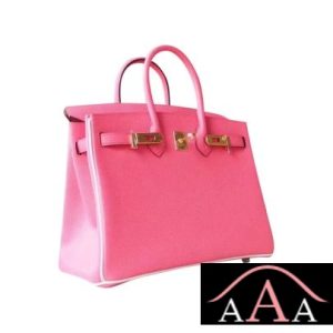 HERMES BIRKIN 25 HANDBAG 8W ROSE AZALEE AND 01 BLANC EPSOM GHW-3.jpg