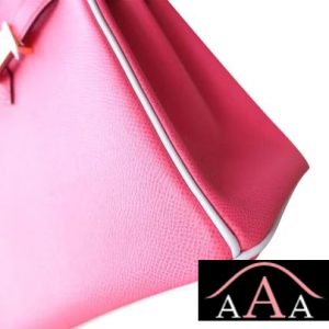 HERMES BIRKIN 25 HANDBAG 8W ROSE AZALEE AND 01 BLANC EPSOM GHW-4.jpg