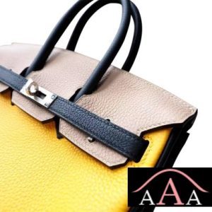 HERMES BIRKIN 25 HANDBAG 9H SOLEIL AND S2 TRENCH AND 89 NOIR CLEMENCE SHW-4.jpg