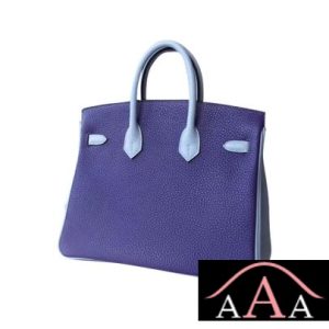 HERMES BIRKIN 25 HANDBAG 9K IRIS AND J7 BLUE LIN CLEMENCE SHW-3.jpg