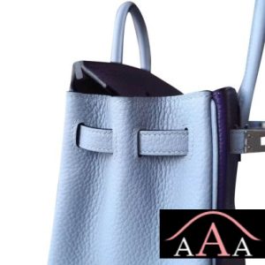 HERMES BIRKIN 25 HANDBAG 9K IRIS AND J7 BLUE LIN CLEMENCE SHW-6.jpg