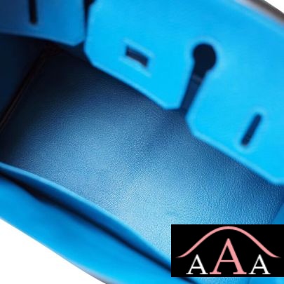 HERMES BIRKIN 25 HANDBAG B3 BLUE ZANZIBAR TOGO SHW-6.jpg