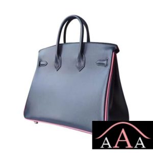 HERMES BIRKIN 25 HANDBAG CC78 BLUE MARINE AND 8W ROSE AZALEE BOX SHW-3.jpg