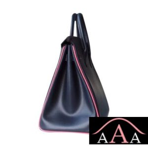 HERMES BIRKIN 25 HANDBAG CC78 BLUE MARINE AND 8W ROSE AZALEE BOX SHW-4.jpg