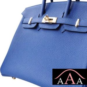 HERMES BIRKIN 25 HANDBAG CK7T BLUE ELECTRIC TOGO GHW-5.jpg