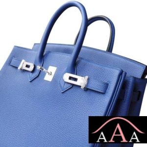 HERMES BIRKIN 25 HANDBAG CK7T BLUE ELECTRIC TOGO SHW-4.jpg