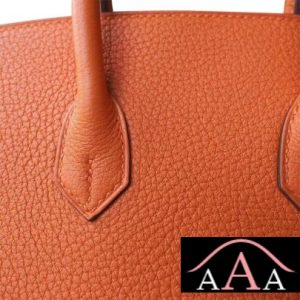 HERMES BIRKIN 25 HANDBAG CK93 ORANGE TOGO GHW-4.jpg