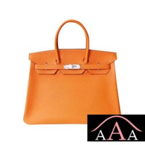 HERMES BIRKIN 25 HANDBAG CK93 ORANGE TOGO SHW-1.jpg