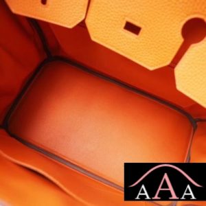 HERMES BIRKIN 25 HANDBAG CK93 ORANGE TOGO SHW-2.jpg