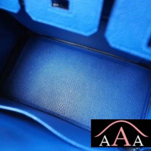 HERMES BIRKIN 25 HANDBAG I7 BLUE ZELLIGE TOGO GHW-2.jpg