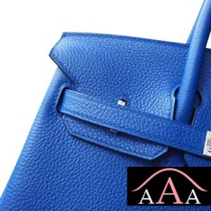 HERMES BIRKIN 25 HANDBAG I7 BLUE ZELLIGE TOGO SHW-4.jpg