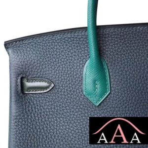 HERMES BIRKIN 25 HANDBAG PATCHWORK VERT CROCODILE SHW-6.jpg