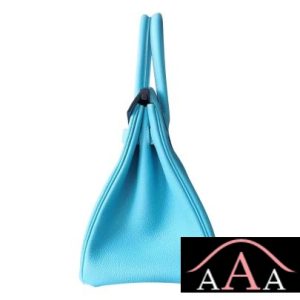 HERMES BIRKIN 30 BAG 3Z BLUE SAINT-CYR TOGO CALFSKIN SHW-4.jpg