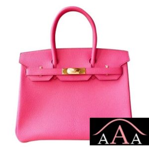 HERMES BIRKIN 30 BAG 5J FUSCHIA PINK CHEVRE MYZORE GOATSKIN GHW-1.jpg