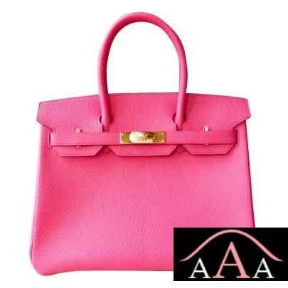 HERMES BIRKIN 30 BAG 5J FUSCHIA PINK CHEVRE MYZORE GOATSKIN GHW-1.jpg
