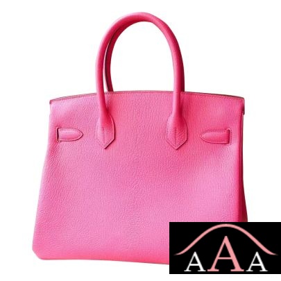 HERMES BIRKIN 30 BAG 5J FUSCHIA PINK CHEVRE MYZORE GOATSKIN GHW-4.jpg