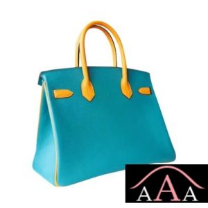 HERMES BIRKIN 30 BAG 7F BLUE PAON AND 9V JAUNE DOR EPSOM SHW-3.jpg
