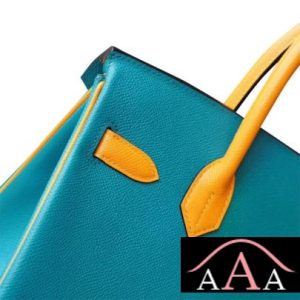 HERMES BIRKIN 30 BAG 7F BLUE PAON AND 9V JAUNE DOR EPSOM SHW-5.jpg