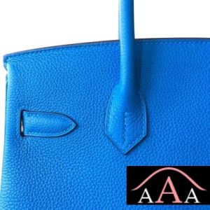 HERMES BIRKIN 30 BAG 7Q MYKONOS CLEMENCE CALFSKIN SHW-6.jpg