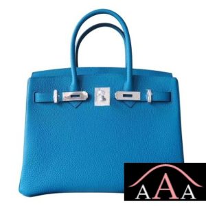 HERMES BIRKIN 30 BAG 7W BLUE IZMIR TOGO CALFSKIN SHW-1.jpg