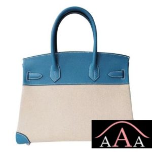 HERMES BIRKIN 30 BAG 89 NOIR AND CC75 BLUE JEAN TOGO AND CANVAS SHW-4.jpg