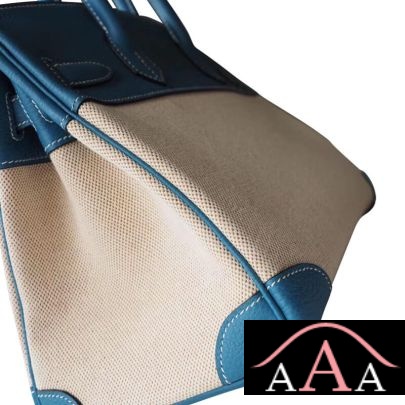 HERMES BIRKIN 30 BAG 89 NOIR AND CC75 BLUE JEAN TOGO AND CANVAS SHW-5.jpg