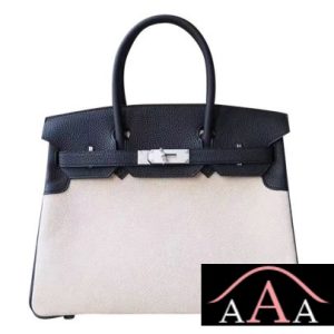 HERMES BIRKIN 30 BAG 89 NOIR TOGO AND CANVAS SHW-1.jpg
