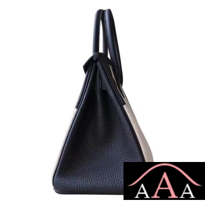 HERMES BIRKIN 30 BAG 89 NOIR TOGO AND CANVAS SHW-4.jpg