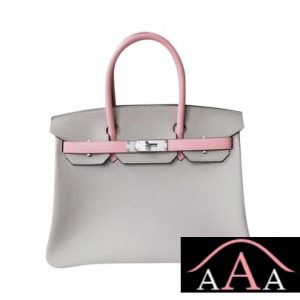 HERMES BIRKIN 30 BAG CC80 PEARL GREY AND 3Q ROSE SAKURA SWIFT SHW-1.jpg