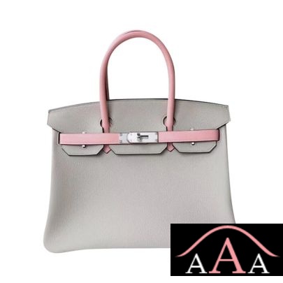 HERMES BIRKIN 30 BAG CC80 PEARL GREY AND 3Q ROSE SAKURA SWIFT SHW-1.jpg