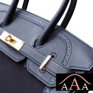 HERMES BIRKIN 30 BAG NOIR SWIFT AND TOGO CANVAS GHILLIES GHW-3.jpg