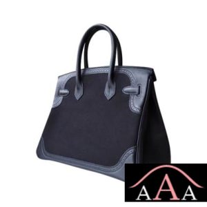 HERMES BIRKIN 30 BAG NOIR SWIFT AND TOGO CANVAS GHILLIES SHW-2.jpg