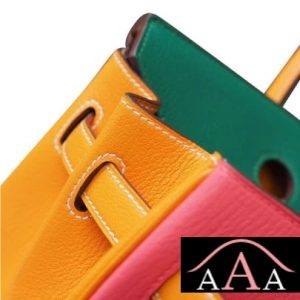 HERMES BIRKIN 30 BAG U5 BOSE LIPSTICK AND U4 VERT VERTIGO AND 9U MOUTARDE CHEVERE GHW-6.jpg