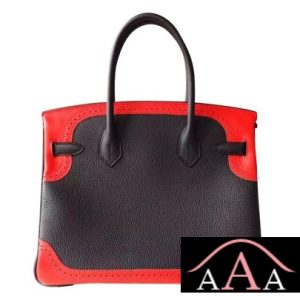 HERMES BIRKIN 30 GHILLIES BAG BICOLORED CK89 NOIR CALFSKIN GHW-4.jpg