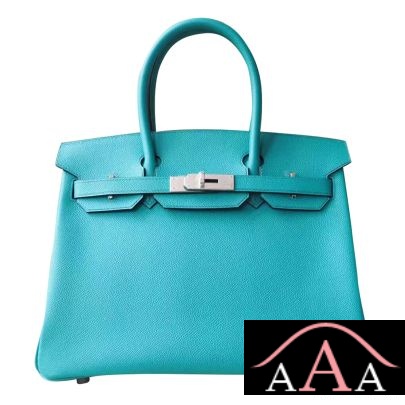 Hermes Birkin 30 Handbag 7F Blue Paon Epsom Phw