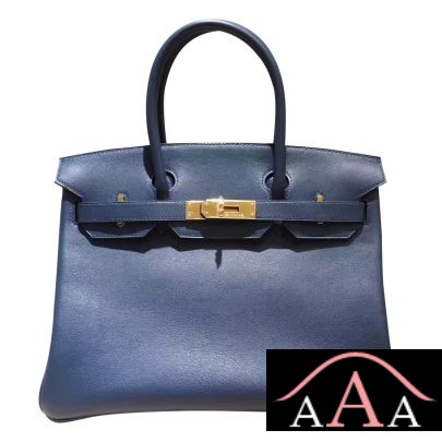 Hermes Birkin 30 Handbag Bicolored 2Z Blue Nuit Swift Ghw
