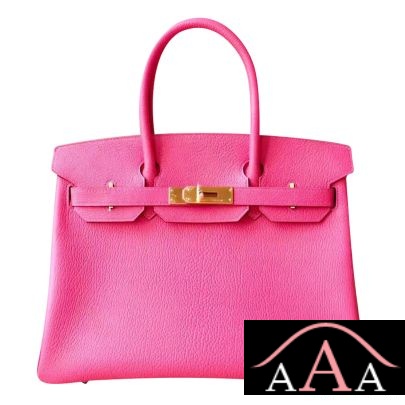 Hermes Birkin 30 Handbag Bicolored 5R Rose Shocking Chevre Myzore Ghw
