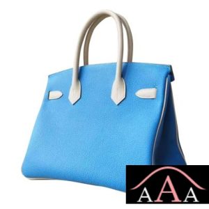 HERMES BIRKIN 30 HANDBAG BICOLORED 7Q MYKONOS CLEMENCE GHW-3.jpg