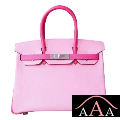 Hermes Birkin 30 Handbag Bicolored P5 Pink Chevre Myzore Phw