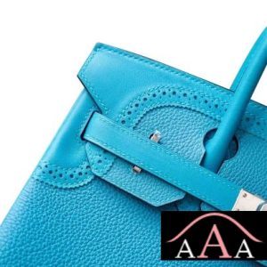 HERMES BIRKIN 30 HANDBAG GHILLIES 7B TURQUOISE TOGO PHW-5.jpg