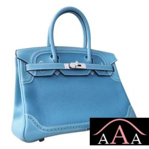 HERMES BIRKIN 30 HANDBAG GHILLIES CK75 BLUE JEAN TOGO PHW-3.jpg