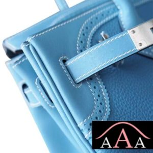 HERMES BIRKIN 30 HANDBAG GHILLIES CK75 BLUE JEAN TOGO PHW-4.jpg