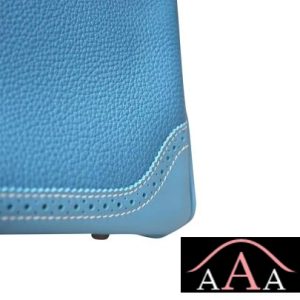 HERMES BIRKIN 30 HANDBAG GHILLIES CK75 BLUE JEAN TOGO PHW-5.jpg