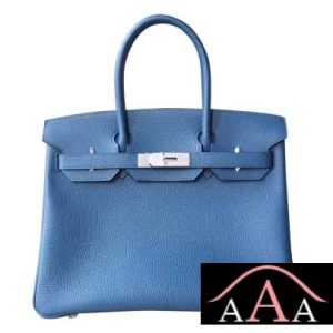 HERMES BIRKIN 30 HANDBAG S7 BLUE DE GALICE TOGO PHW-1.jpg