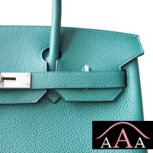 HERMES BIRKIN 30 HANDBAG Z6 MALACHITE TOGO PHW-6.jpg