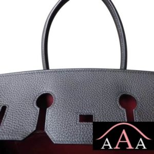 HERMES BIRKIN 35 BAG 89 NOIR AND K1 ROUGE GRENAT TOGO GHW-6.jpg