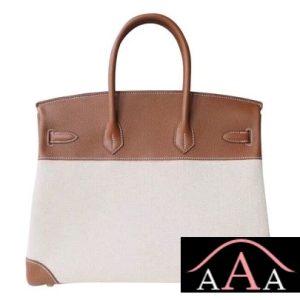 HERMES BIRKIN 35 BAG CC37 GOLD TOGO AND CANVAS GHW-3.jpg