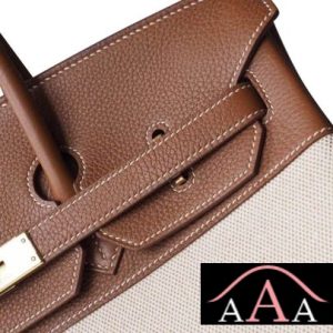 HERMES BIRKIN 35 BAG CC37 GOLD TOGO AND CANVAS GHW-5.jpg