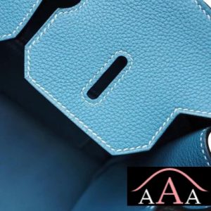 HERMES BIRKIN 35 BAG CC75 BLUE JEAN TOGO AND CANVAS SHW-5.jpg