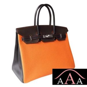 HERMES BIRKIN 35 BAG CK93 ORANGE AND 89 NOIR AND 4A CAFE TOGO SHW-3.jpg